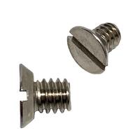 1/4"-20 X 3/8" Flat Head (Undercut), Slotted, Machine Screw, Coarse, 18-8 Stainless